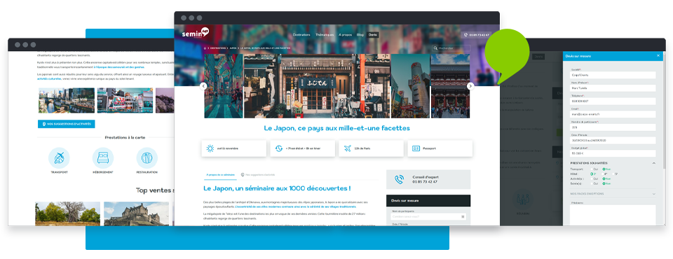 interface fiche destination