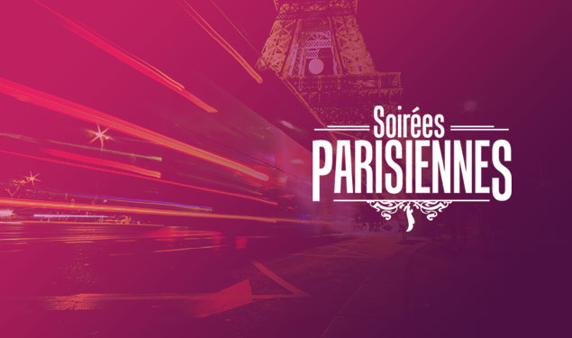 Visuel logo + webdesign + illustration pour Soirées Parisiennes